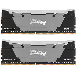 Оперативная память DDR4 16Gb (2x8Gb) Kingston Fury Renegade, 3200MHz, CL16, DIMM, с радиаторами, RGB, черный KF432C16RB2AK2/16