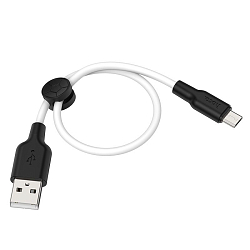 Кабель USB <--> microUSB  0.25м HOCO X21 Plus черный, белый