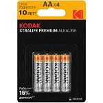 Элемент питания Kodak LR06 Xtralife Premium BL-4 [KAA-4] (80/400/26000)
