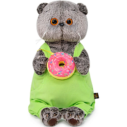 Мягкая игрушка Басик с пончиком,  22 см (Ks22-174)