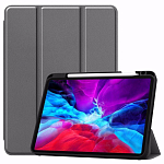 Чехол футляр-книга ZIBELINO Tablet для iPad Pro 2020 (12.9") (серый) с магнитом