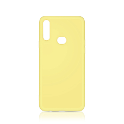 Силиконовый чехол DF для Samsung Galaxy A10s sOriginal-04 (yellow) с микрофиброй