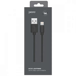 Кабель USB <--> Lightning  1.0м PERO DC-03 черный