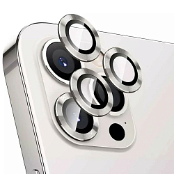 Противоударное стекло на камеру для iPhone 11 Pro серебристый