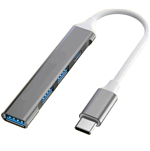 USB-Хаб Dream QC08 3USB + Type-C 0.2 м на Type-C серый (181597)