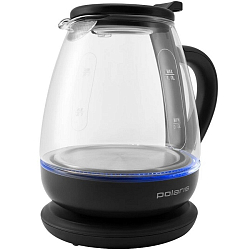 Чайник электрический POLARIS PWK 1077CGL Water Way Pro прозрачный/чёрный