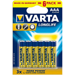 Элемент питания VARTA LR03 Longlife BL-6 (4+2)