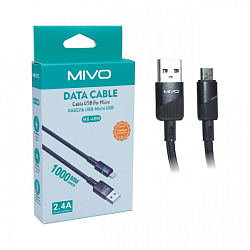 Кабель USB <--> microUSB  1.0м MIVO MX-48M черный