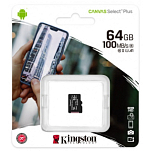 MicroSD 64Gb Kingston Class 10 Canvas Select Plus A1 без адаптера