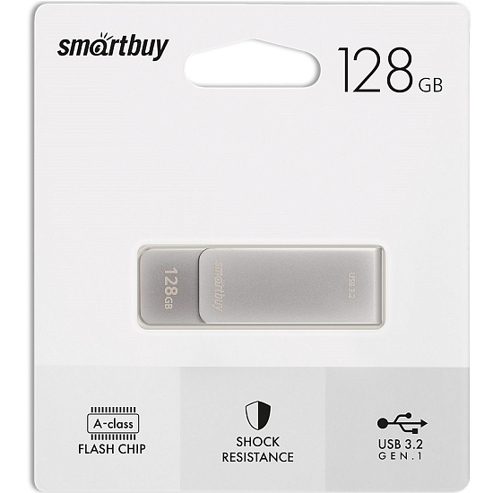 USB 128Gb SMARTBUY M1 серый металлик