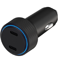 Авто ЗУ 2Type-C MAXVI CCM-MS605PD черное, PD66W