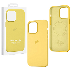 Силиконовый чехол SILICONE CASE для iPhone 14 Pro Max Sun Glow (MagSafe) c LOGO