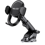 Автомобильный держатель WALKER CX-013 выдвижной с зажимом и присоской, черный