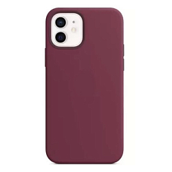 Задняя накладка MOBIS для iPhone 12 Pro Leather Case magsafe (Вишневый)