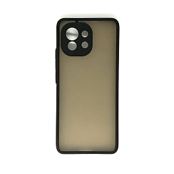 Задняя накладка ZIBELINO Plastic Matte для Xiaomi Mi 11 (черная окантовка)