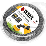 Леска для триммера двухкомпонентная квадрат 2,65мм  15 м EXTRA CORD// Denzel 96125