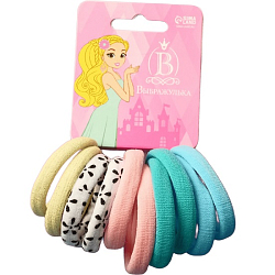 Резинка для волос "Спорт" (набор 10 шт) классика штрих-цветок, 3 см, микс   9298982