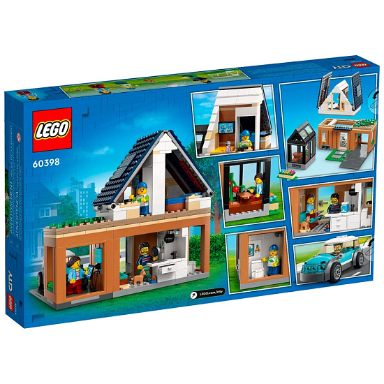 Конструктор LEGO City 60398 Семейный дом и электромобиль