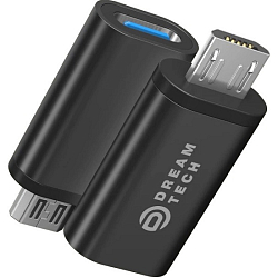 Переходник Type-C >--> microUSB DREAM Q8 черный (179860)