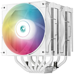 Кулер для процессора DEEPCOOL AG620 DIGITAL WH ARGB LGA1700/1200/115X/AM5/AM4 (8шт/кор, TDP 260W, PWM, DUAL Fan 120mm, 6 тепл. трубок, белый) RET