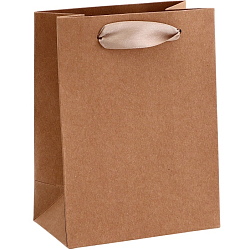 Пакет подарочный крафт, без печати, 12×7×16 см 260 г/м² 10787284