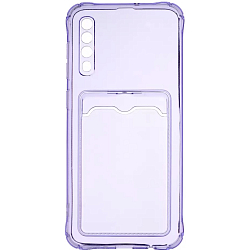 Задняя накладка ZIBELINO Card Holder для Samsung Galaxy A50/A50S/A30S (сиреневый)