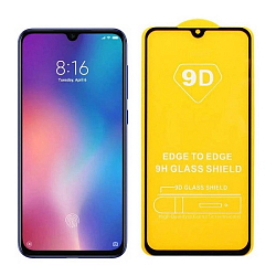 Противоударное стекло 5D NONAME для XIAOMI Mi9SE, черное, полный клей, в техпаке