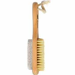 Щетка деревянная, двусторонняя с пемзой "Банные штучки" 40050