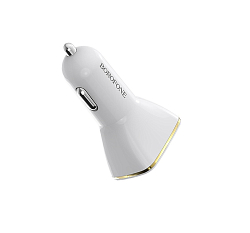 Авто ЗУ 2USB 2.1A BOROFONE BZ11, Speed map белый