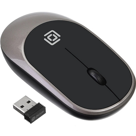 Мышь БП OKLICK 535MW черный/серый