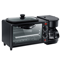 Мини-печь духовка-кофеварка-автомат для завтрака три в одном