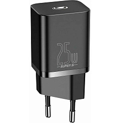 Сетевое ЗУ 1Type-C BASEUS Type-C черное, 25W (TZCCSUP-L01)