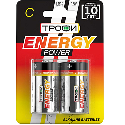 Элемент питания ТРОФИ LR14 ENERGY POWER BL-2 (12/96/6720)