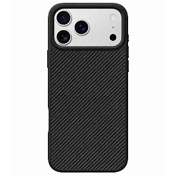 Задняя накладка KEEPHONE KEVILAR COMBAT MAGSAFE CARBON CASE для iPhone 17 PRO MAX, BLACK