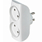 Тройник 2 гн. SMARTBUY SBE-10-A04w-2, белый, 10А