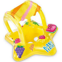 Надувной круг-ходунки 81х79см INTEX "Фрукты" с тентом (56573)