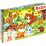 Пазл «Зверята в лесу», 35 деталей 9178204