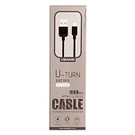 Кабель USB <--> microUSB  1.0м USAMS U-Turn Series US-SJ098 круглый, чёрный