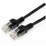 Патч-корд  1.5м Cablexpert PP12-1.5M/BK кат.5e, литой, многожильный (чёрный)