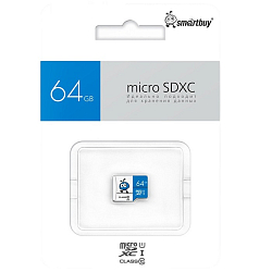 Micro SD 64Gb SMARTBUY UHS-I BLUE