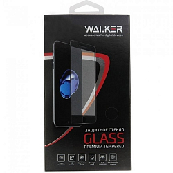 Противоударное стекло 5D WALKER для iPhone 15 черное, Антишпион