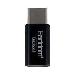 Переходник OTG Type-C EARLDOM ET-TC01 microUSB плоский, серебряный