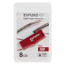 USB  8Gb Exployd 580 Red
