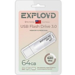 USB 64Gb EXPLOYD 630 белый, USB 3.0
