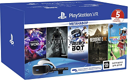 Очки виртуальной реальности SONY PS4 Skyrim VR+ResidentEvil+GolfVR+Astro Bot+VR Worlds (CUH-ZVR2)