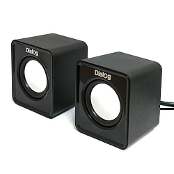 Колонки 2.0 DIALOG Colibri AC-02UP черные (2*3Вт)