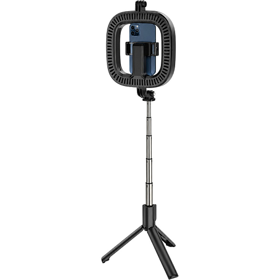 Монопод HOCO, LV03 Plus, Showfull, bluetooth, чёрный, (мятая упаковка)