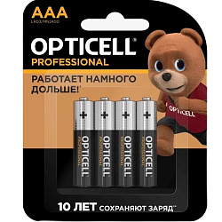 Элемент питания OPTICELL LR03 PROFESSIONAL BL-4 (4/48/192/21504)