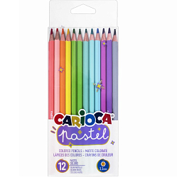 Карандаши цветные CARIOCA "Pastel", 12 цв 43034