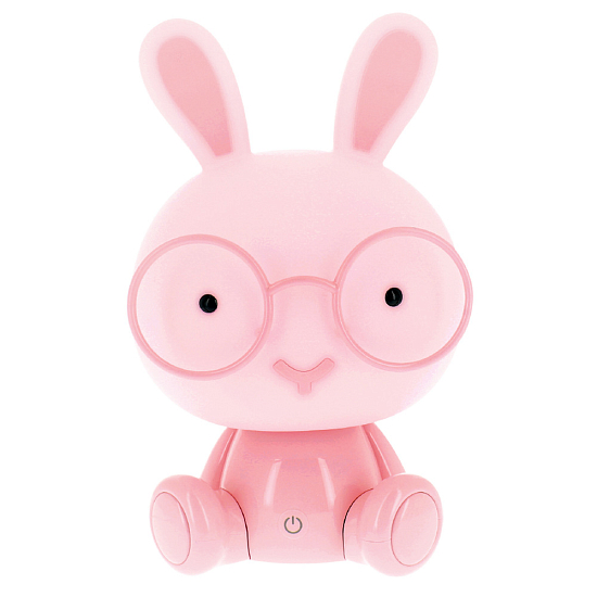 Светильник настольный CAMELION KD-892 C14 заяц в очках розовый